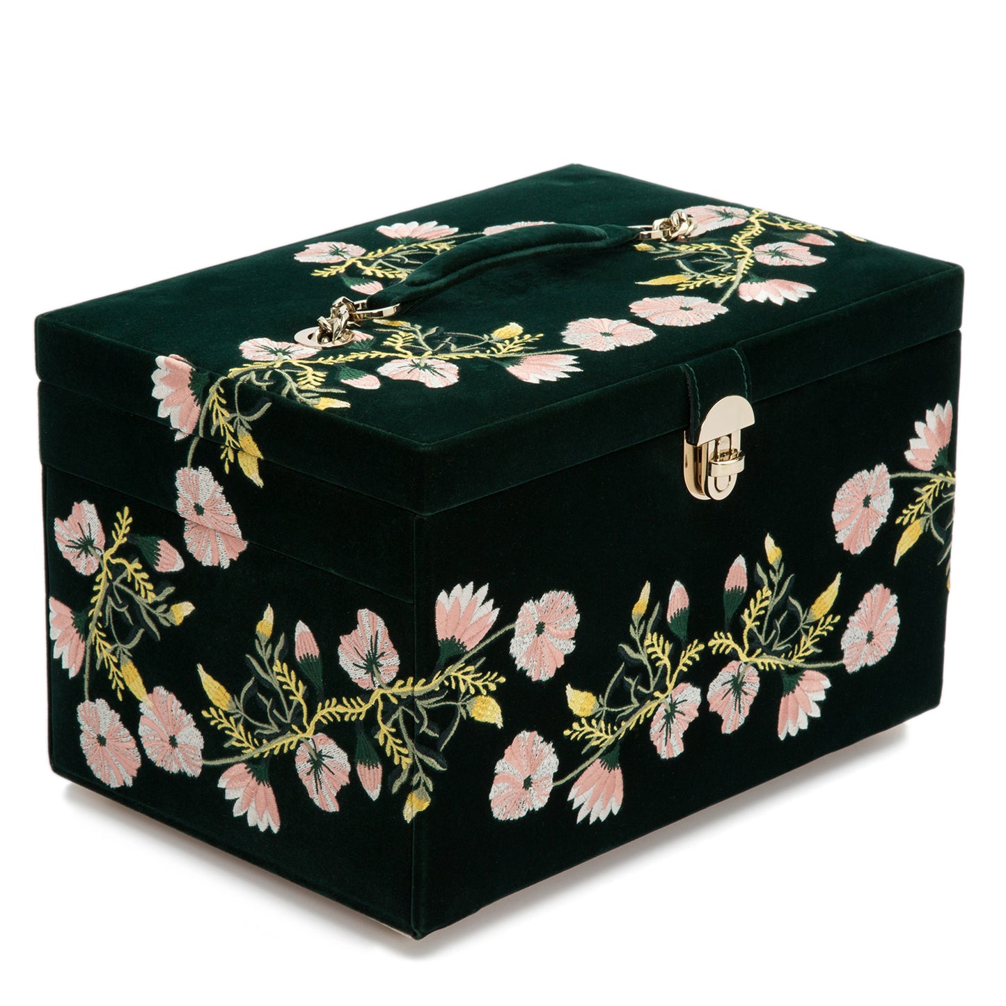 Zoe Large Jewelry Box Forest Green