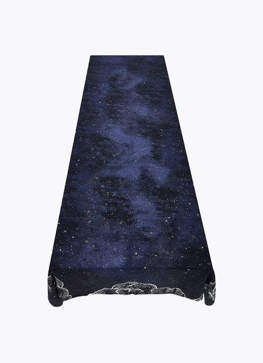 Constellation Linen Tablecloth in Cosmic Blue  with 12pc Matching Napkins