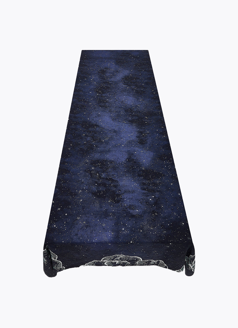 Constellation Linen Tablecloth in Cosmic Blue  with 6pc Matching Napkins